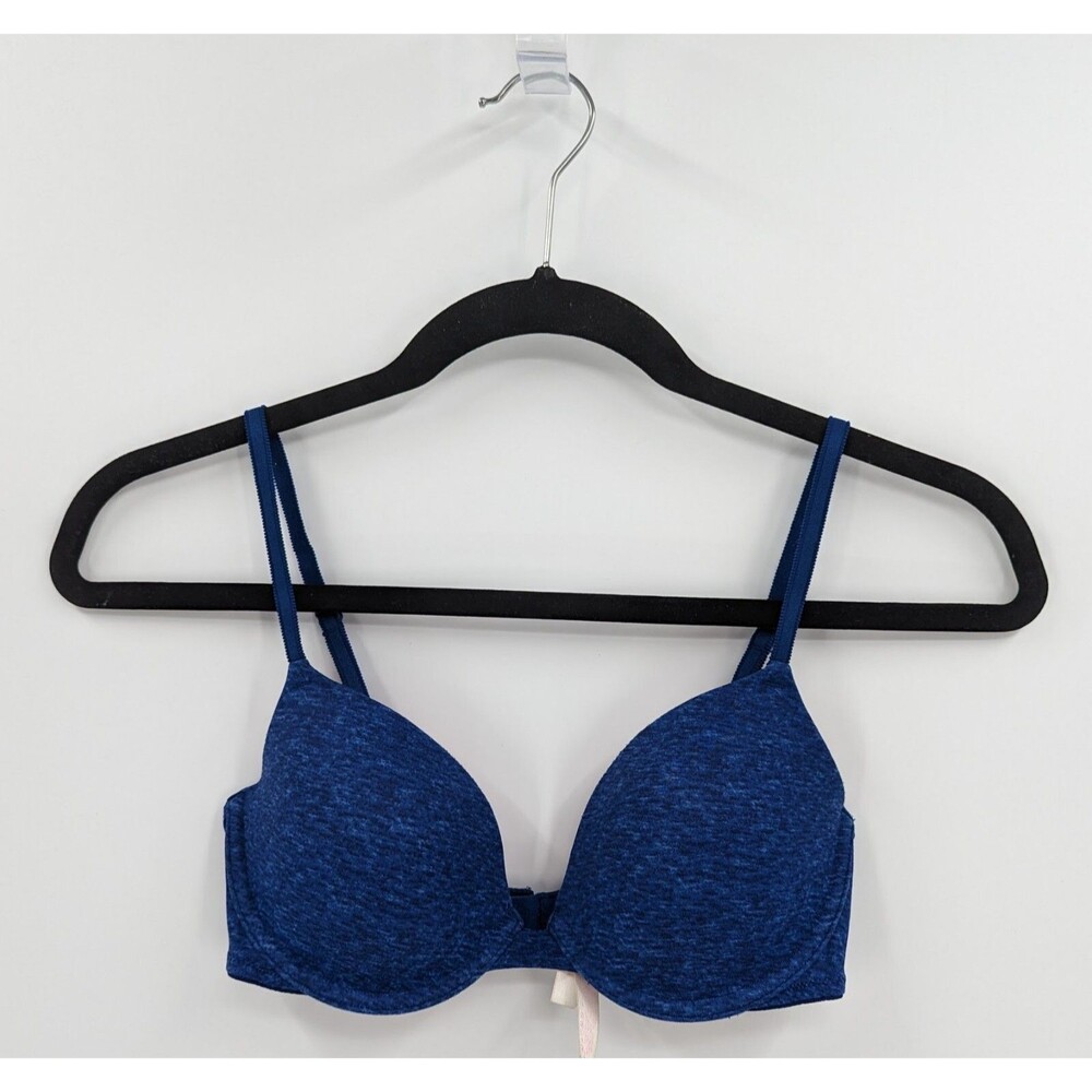Victoria's Secret PINK Bra Women's 32C Heather Blue Demi